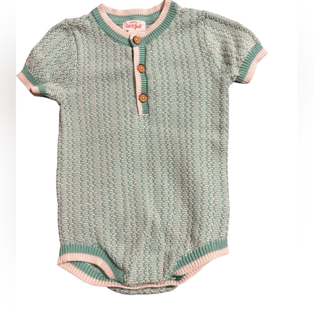 🔴Cat & Jack Green baby Bodysuit